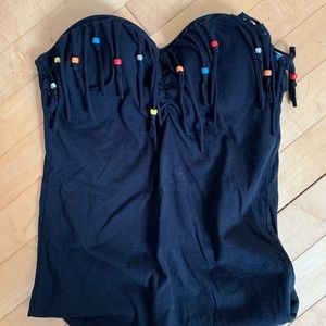 [S]👚NWOT - Strapless beaded top